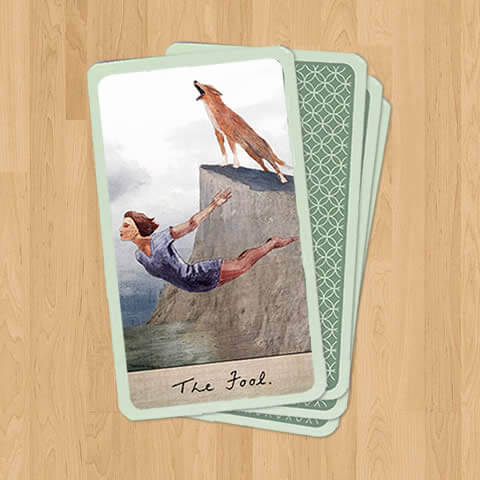 The Fool Tarot Card - Diving In, by S. Mattern