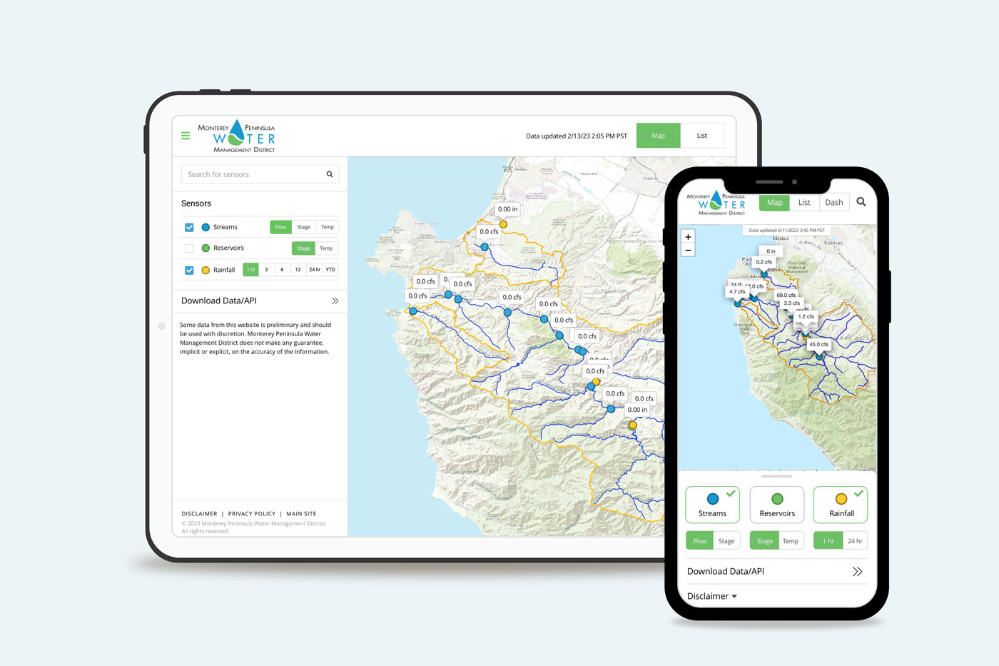 Monterey Peninsula Water Management District Surface Water Data Portal & Dashboard