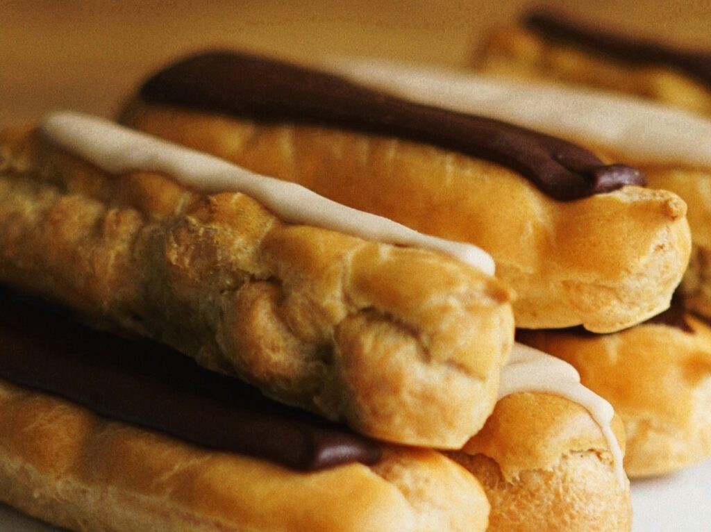 Eclairs close up photo